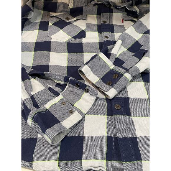 Levis-NFL Seattle Seahawks Snap Button Shirt Women’s Size XL Gray/Blue Football - Picture 8 of 16